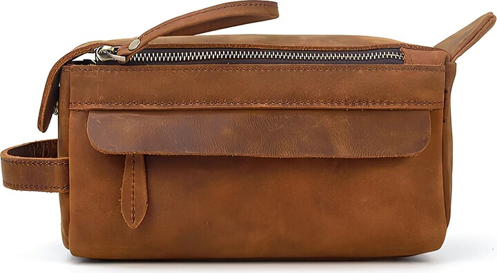 STEEL HORSE LEATHER Dado Leather Dopp Kit | Handmade Leather Toiletry Bag