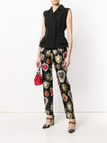Thumbnail for your product : Dolce & Gabbana Hearts Print Silk Trousers