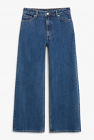 Thumbnail for your product : Monki Yoko cropped blue jeans