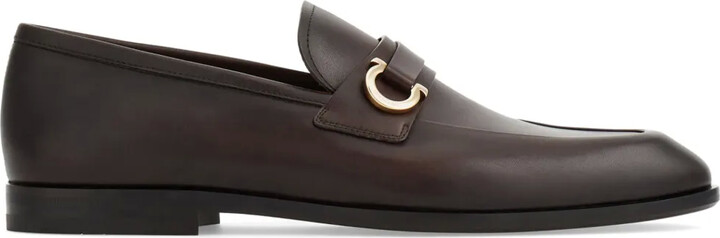 Ferragamo Gancini leather loafers