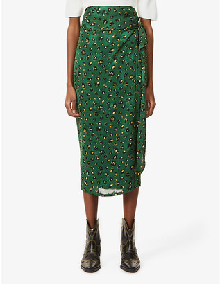 leopard print midi skirt shopstyle