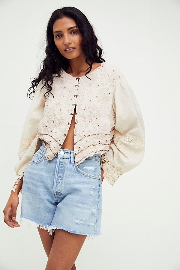 sparkly cropped jacket