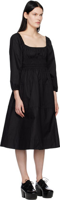 Proenza Schouler Black White Label Square Neck Midi Dress