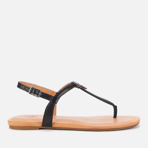 UGG Women's Madeena Leather Toe Post Sandals - ShopStyle