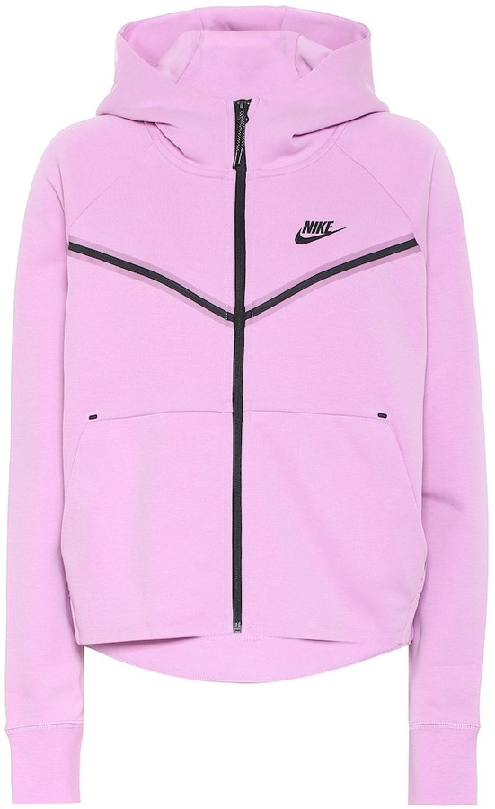 pink nike tech fleece hoodie