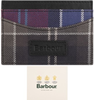 Barbour Mixed Tartan Card Holder Purple