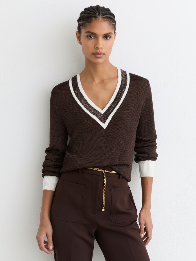Reiss Avril Open Stitch Sweater ShopStyle Knitwear