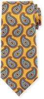 Thumbnail for your product : Ermenegildo Zegna Large Paisley Pines Printed Silk Tie, Yellow