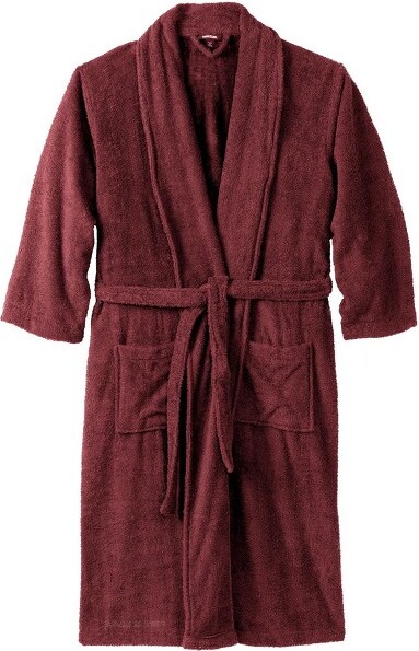 KingSizeTerryBathrobeWithPockets-M/L,Burgundy