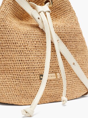 Heidi Klein Savannah Bay Super-mini Raffia Bucket Bag - Beige