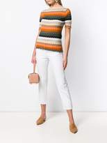 Thumbnail for your product : Roberto Collina panel stripe knitted top