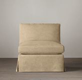 Thumbnail for your product : Restoration Hardware Belgian Petite Roll Arm Slipcovered Armless Chair