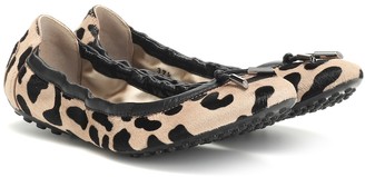 Tod's Exclusive to Mytheresa – Leopard-print calf hair ballet flats