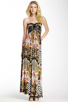 Thumbnail for your product : Sky Printed Strapless Maxi Dress