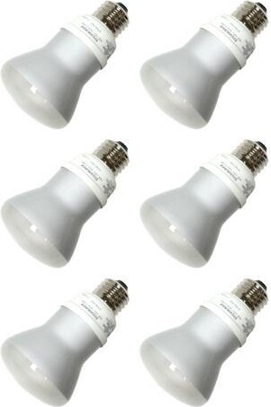 Sylvania (case of 6 bulbs 29760 Compact Fluorescent R20 CFL, 2700K warm White, 500 lumens, Medium Base Reflector Flood Light Bulb