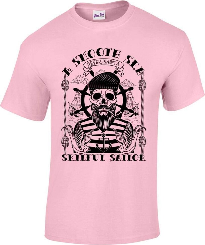 Bang Tidy Clothing Men's A Smooth Sea Retro Skull Sailor Swallow Tattoo