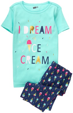 Crazy 8 Ice Cream 2-Piece Shortie Pajama Set