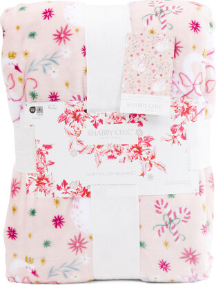 TJMAXX Swans Christmas Blanket, Polyester