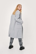 Thumbnail for your product : Nasty Gal Womens Petite Double Breasted Wool Look Coat