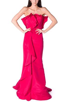 Oscar de la Renta Ruffle Pink Couture