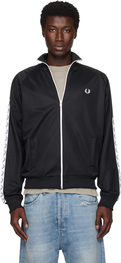 Fred Perry Black Taped Track Jacket