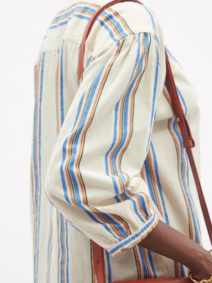 A.P.C. Amelia Striped-poplin Tunic Blouse - Cream Stripe