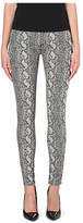 Thumbnail for your product : Hudson Jeans 1290 Hudson Jeans Nico snake-print super-skinny mid-rise jeans