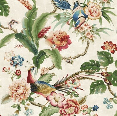 Surface Style Passerine Pavilion Peel & Stick Wallpaper in Gardenia
