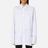 Helmut Lang Women's Stripe Long Shirt Grey Multi