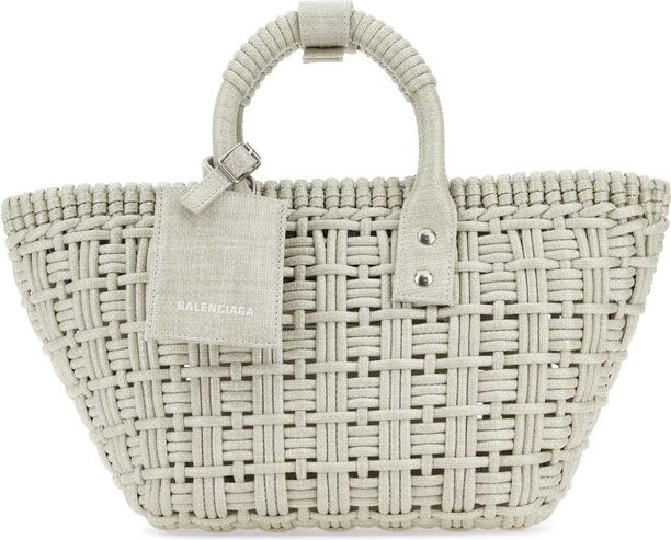 Balenciaga Woven Raffia Basket Bag - ShopStyle