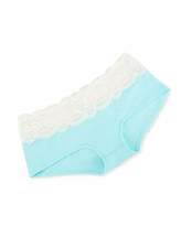 Thumbnail for your product : Cosabella Sonia Contrast-Lace Boyshorts, Teal