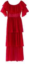 Thumbnail for your product : Goodnight Macaroon 'Jackie' Sheer Off The Shoulder Pleated Dress (4 Colors)