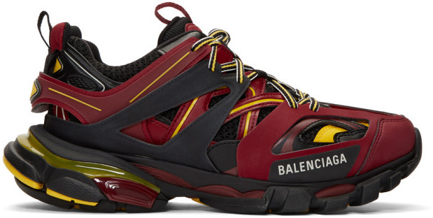 Balenciaga Track 2 Trainers Logo Detailed Metallic Mesh and