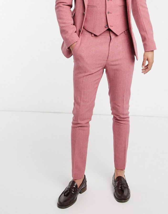 pink skinny dress pants