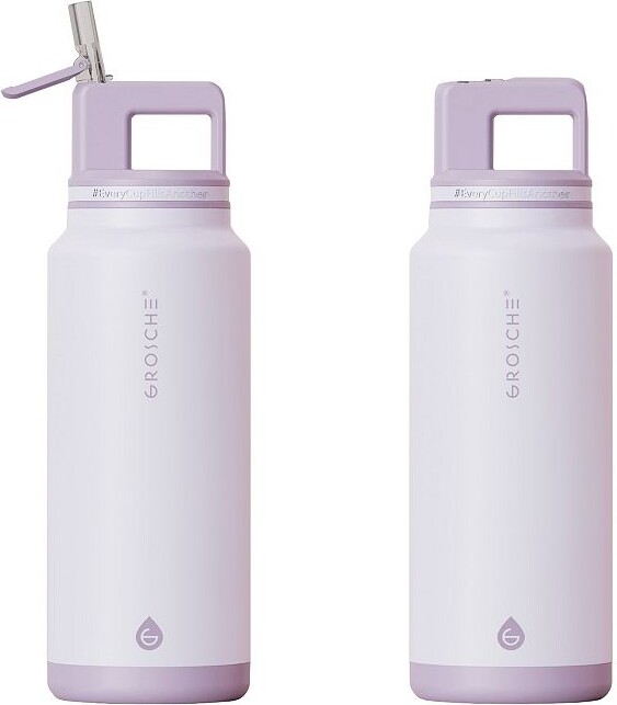 Grosche ALPINE Flip 'N Sip Insulated 40-oz. Leakproof Water Bottle with Straw 2-pk.