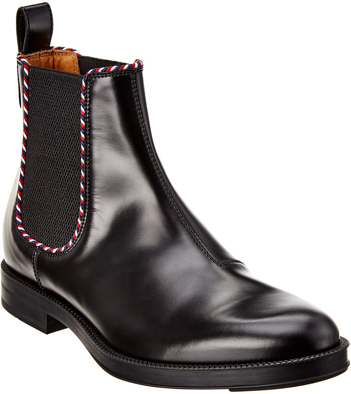 Gucci Leather Chelsea Boot - ShopStyle