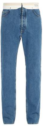 Maison Margiela Deconstructed Straight Leg Jeans - Mens - Blue