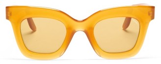 Lapima Lisa Square Acetate Sunglasses - Light Yellow