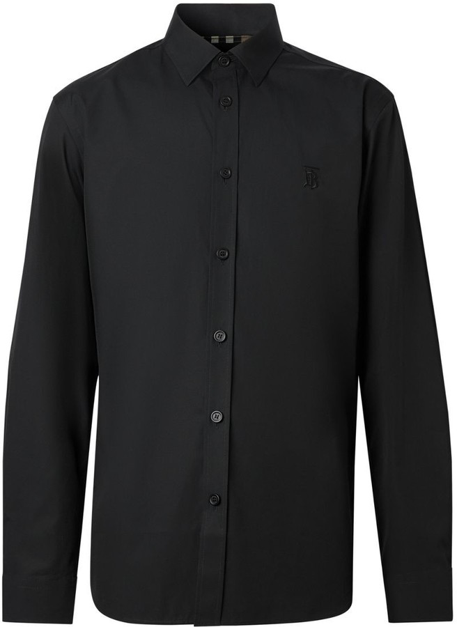 burberry black dress shirt