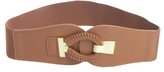 Thumbnail for your product : Fashion Focus cocoa faux leather woven hook-and-eye belt
