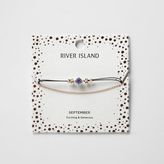 Thumbnail for your product : River Island Womens Blue September birthstone chain bracelet