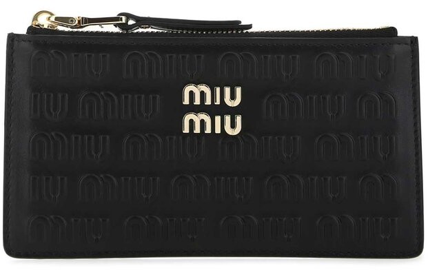 Miu Miu Leather Wallets & Cardholders in Black Womens Accessories Wallets and cardholders 