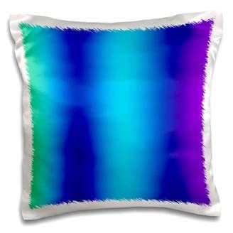 3drose 3dRose Print of Gradient Blue Into Aqua And Purple - Pillow Case, 16 by 16-inch