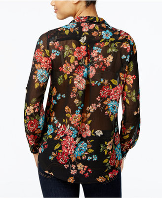 KUT from the Kloth Floral-Print Surplice Top