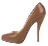 Thumbnail for your product : Christian Louboutin Leather Round-Toe Pumps