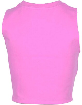 Moschino My Little Pony Pink Cropped Cotton Women's Slevesless Top