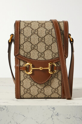 Gucci Horsebit 1955 Leather-trimmed Printed Coated-canvas Pouch