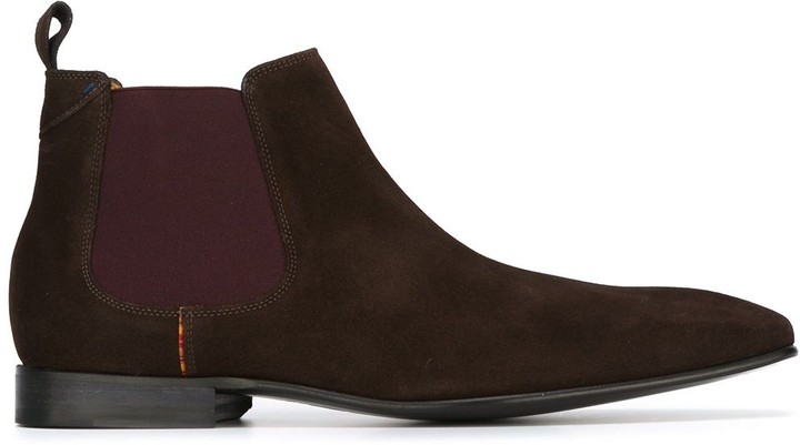 paul smith black suede chelsea boots