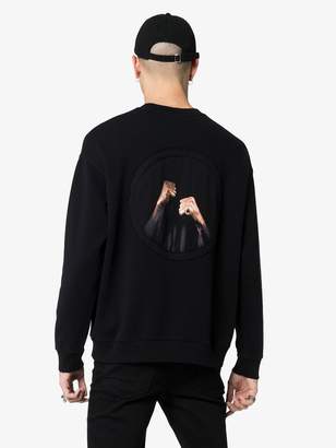 Marcelo Burlon County of Milan badge embroidered cotton jumper