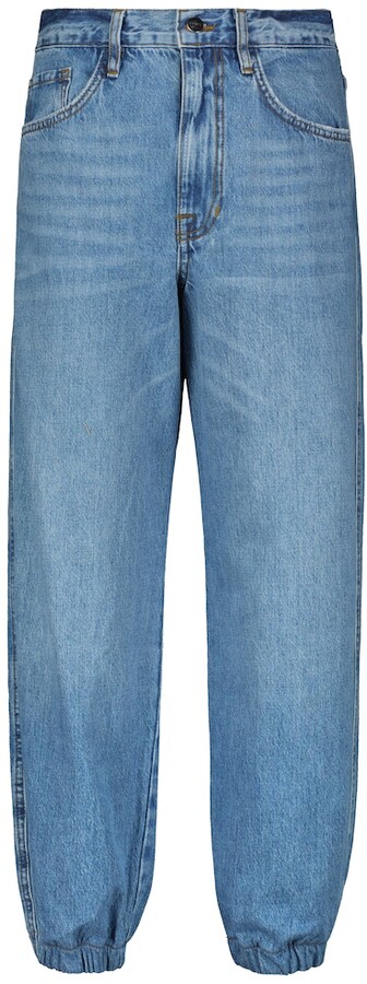 Frame The Lounge high-rise barrel-leg jeans